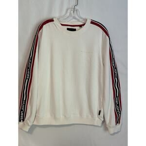 Vintage Sean John Men’s Classic Crewneck Sweatshirt With Red And Navy Accents